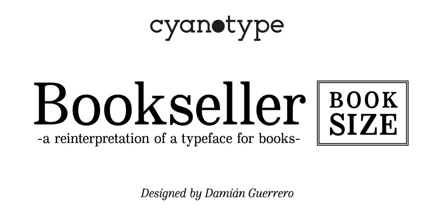Пример шрифта Bookseller Bk #1